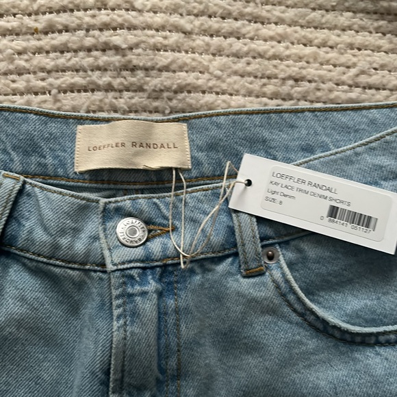 NWT KAY LACE TRIMMED DENIM SHORTS 100% COTTON🌸 FREE SHIPPING - Picture 2 of 4